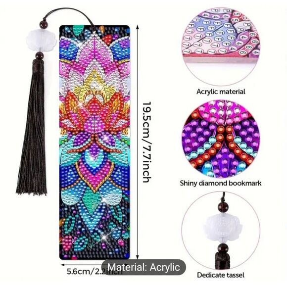 One mandala diamond acrylic bookmark painting diy - Picture 2 of 2